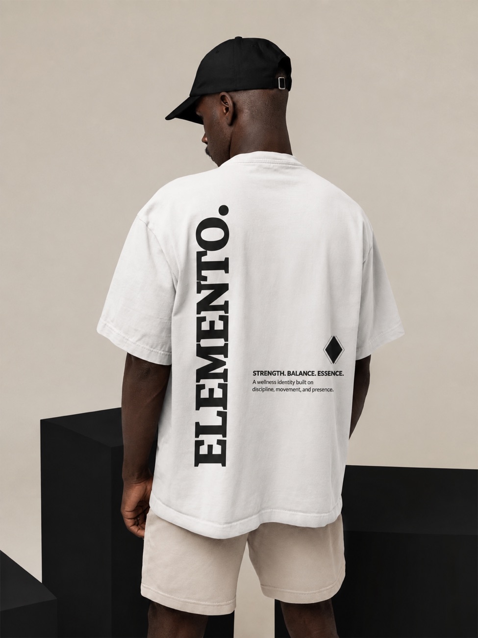 Polera oversize ELEMENT hueso